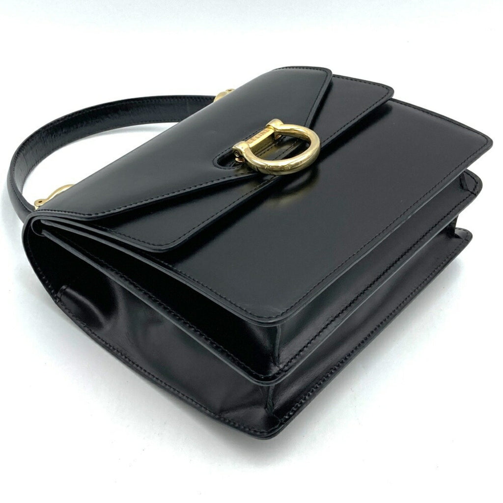Vintage Top Handle Bag Glazed Leather Small