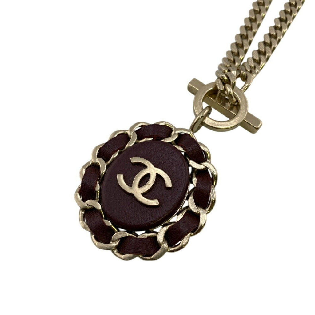 CC Logo Chain Oval Necklace Metal