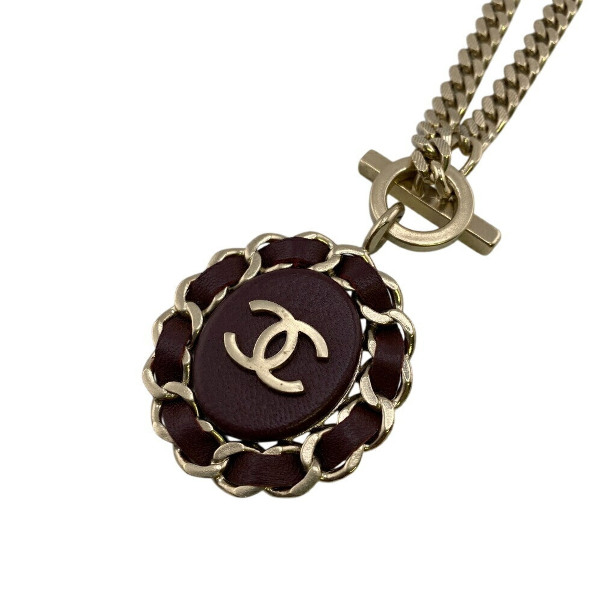 CC Logo Chain Oval Necklace Metal