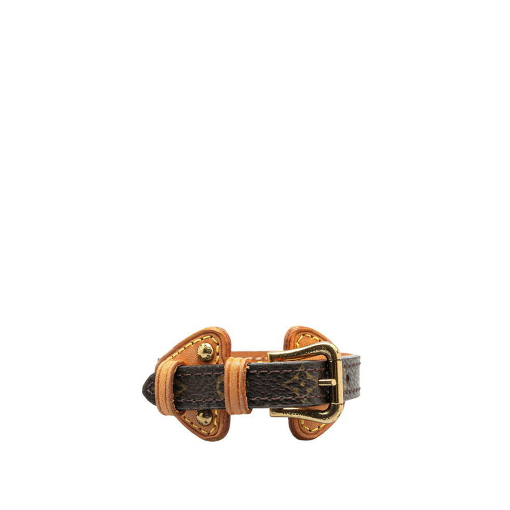 Monogram Bracelet Leather Brown