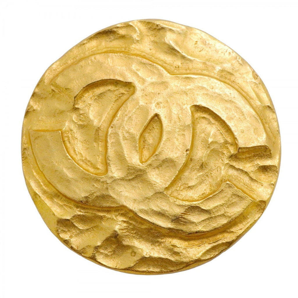 CC Logo Circle Brooch Metal