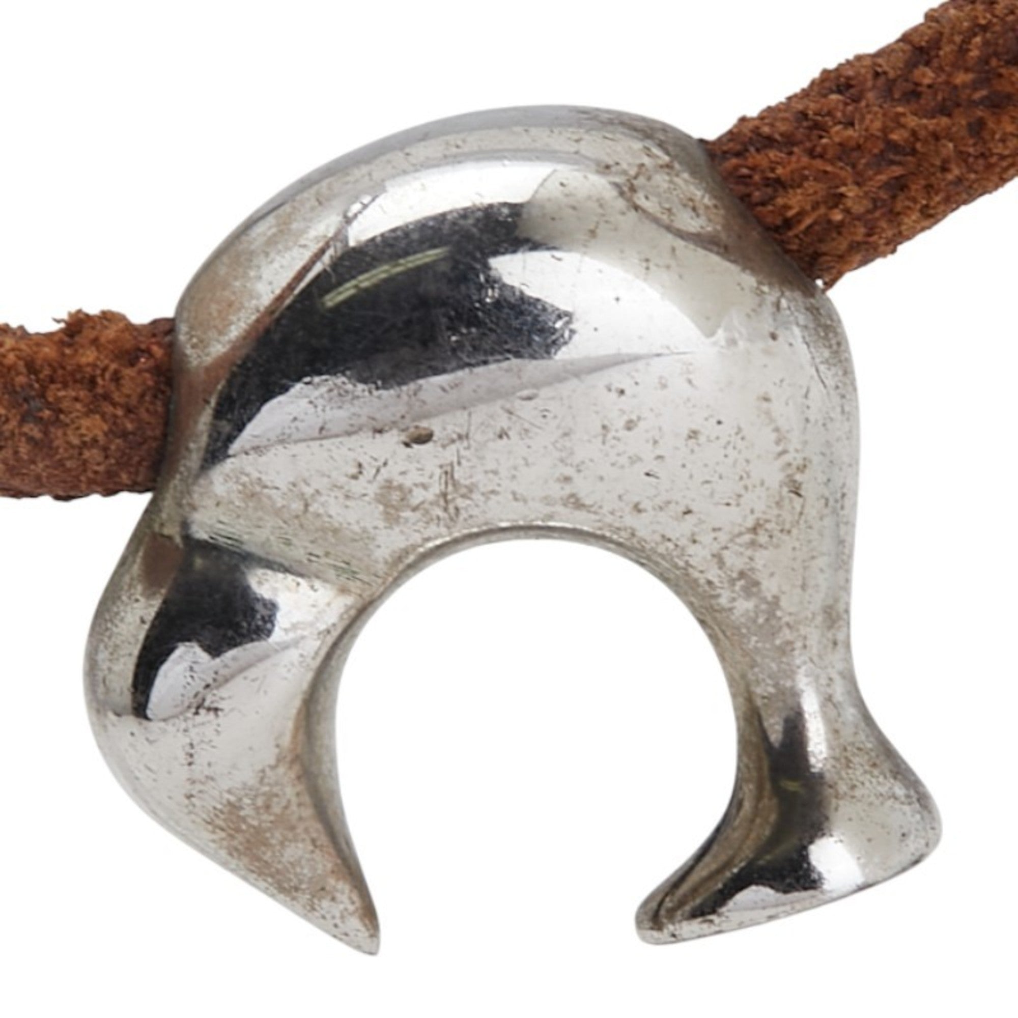 Kiwi Choker Necklace Leather and Sterling Silver