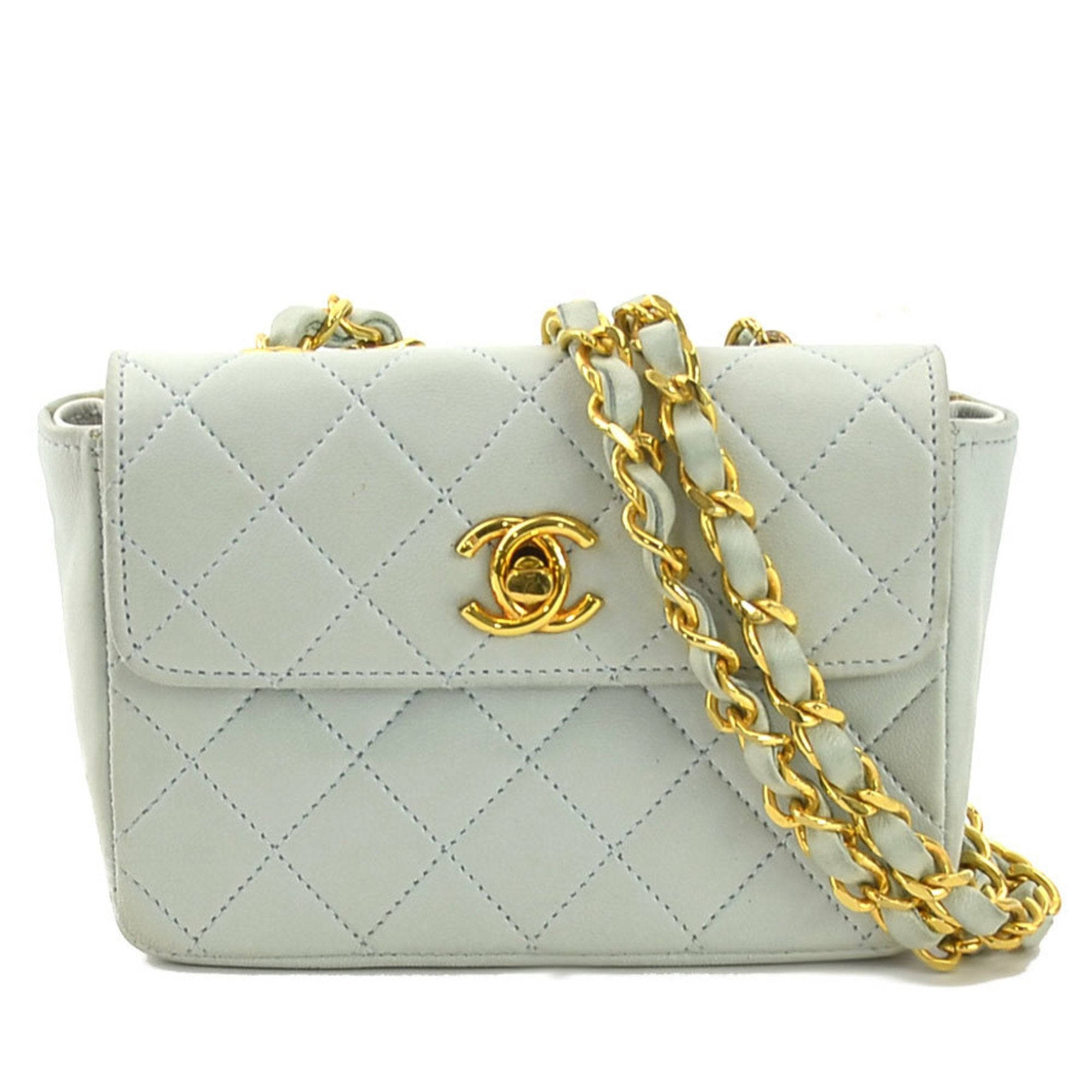 Vintage CC Chain Flap Bag Quilted Lambskin Mini