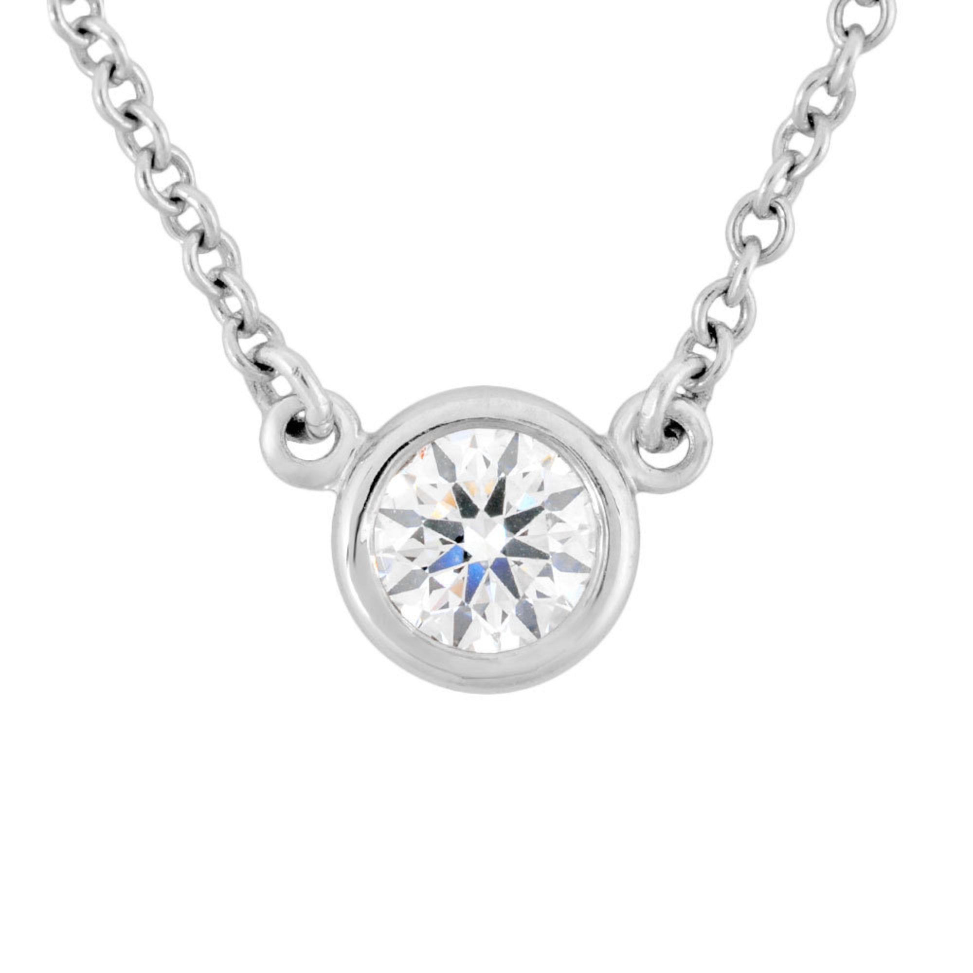 Elsa Peretti Diamonds By The Yard Pendant Necklace and Diamond 0.10-0.19CT