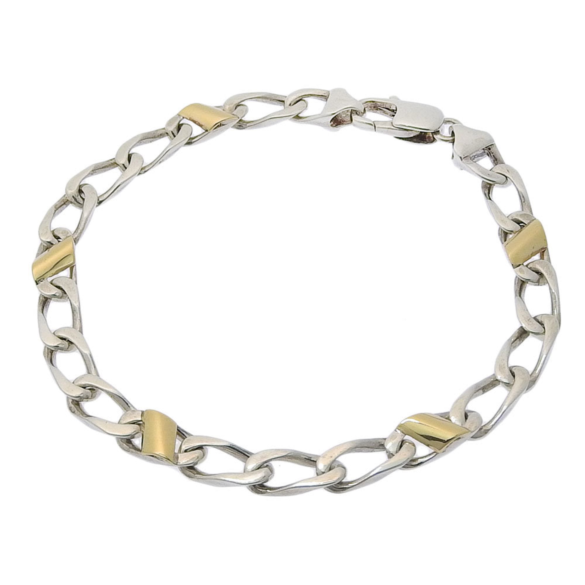 Link Bracelet Sterling Silver and 18K Yellow Gold