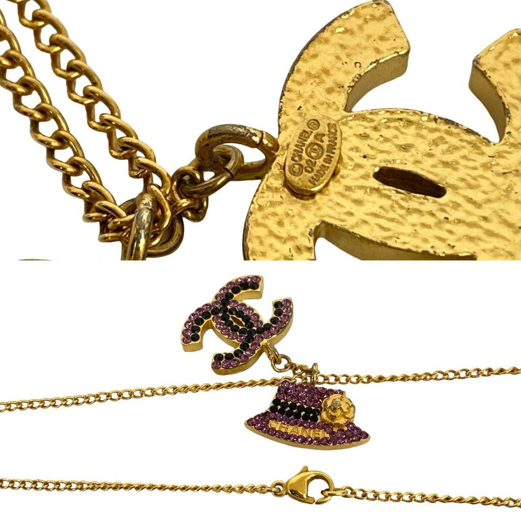 CC Logo Pendant Necklace Metal