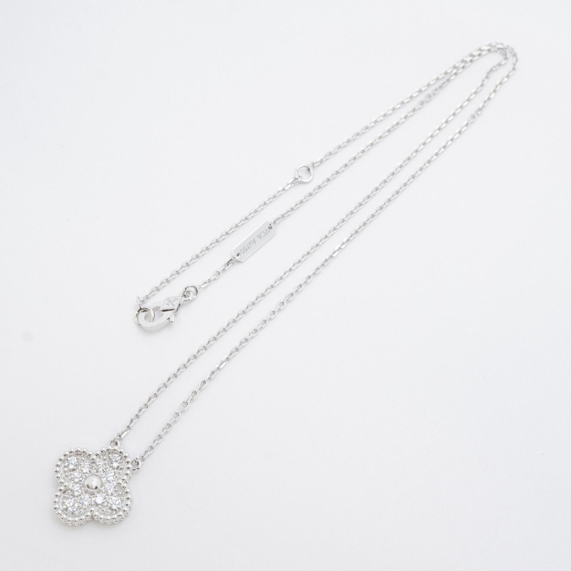 Alhambra Pendant Necklace 18K White Gold