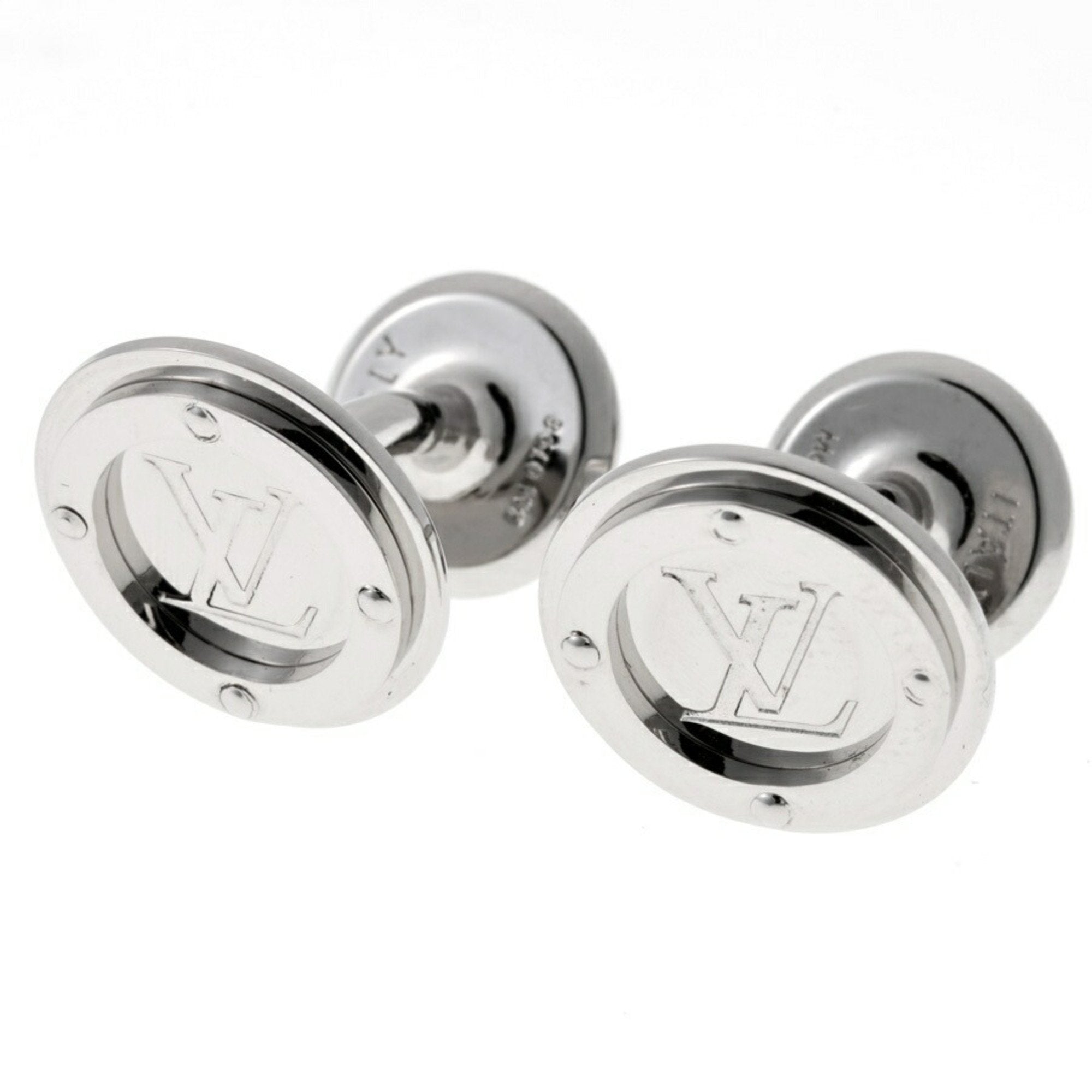 Circle Cufflinks Silver Metal Bracelet