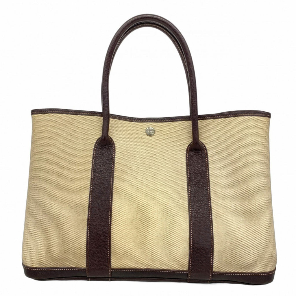 Garden Party Tote Toile and Leather 36