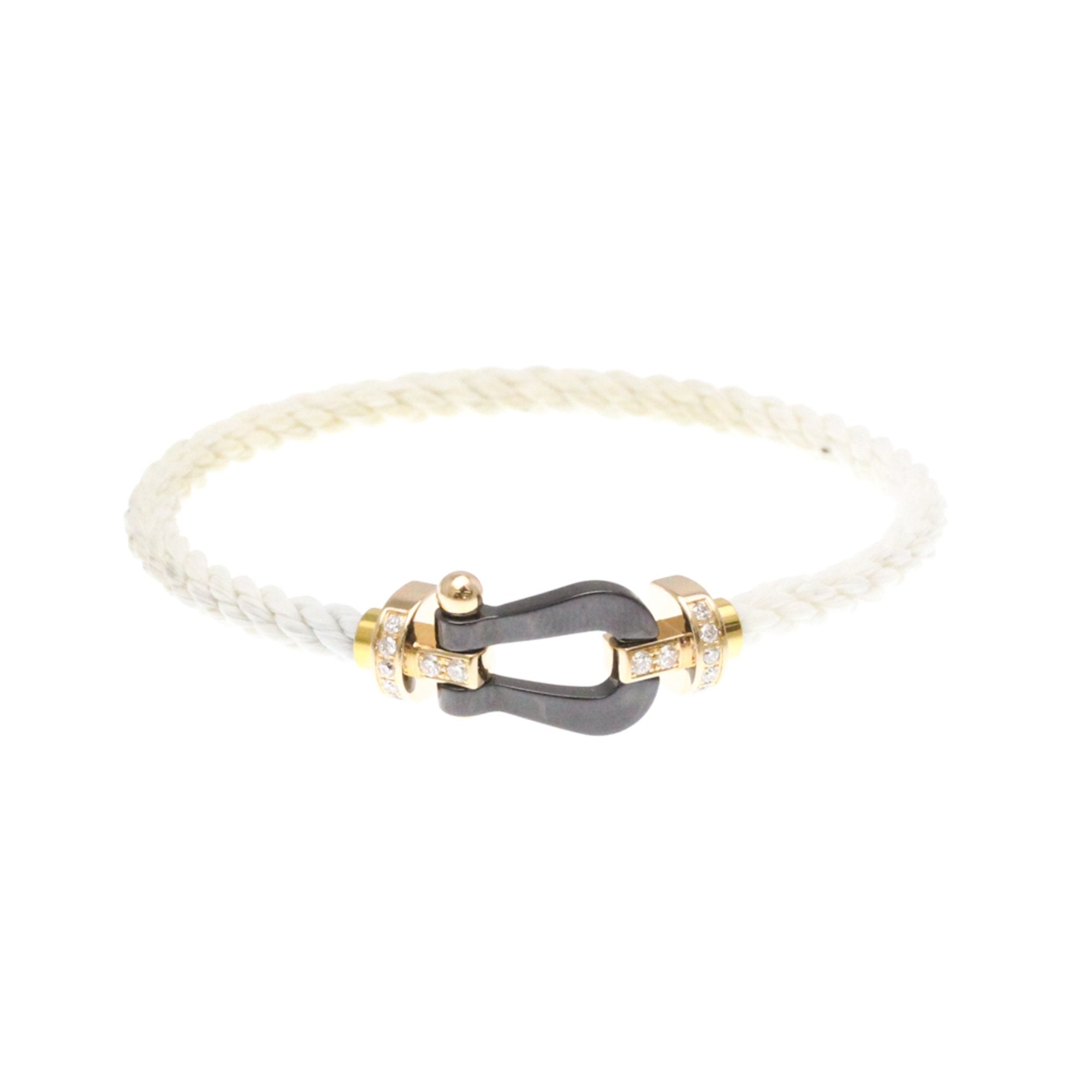 Bracelet Ceramic and 18K Rose Gold Large with Diamond
