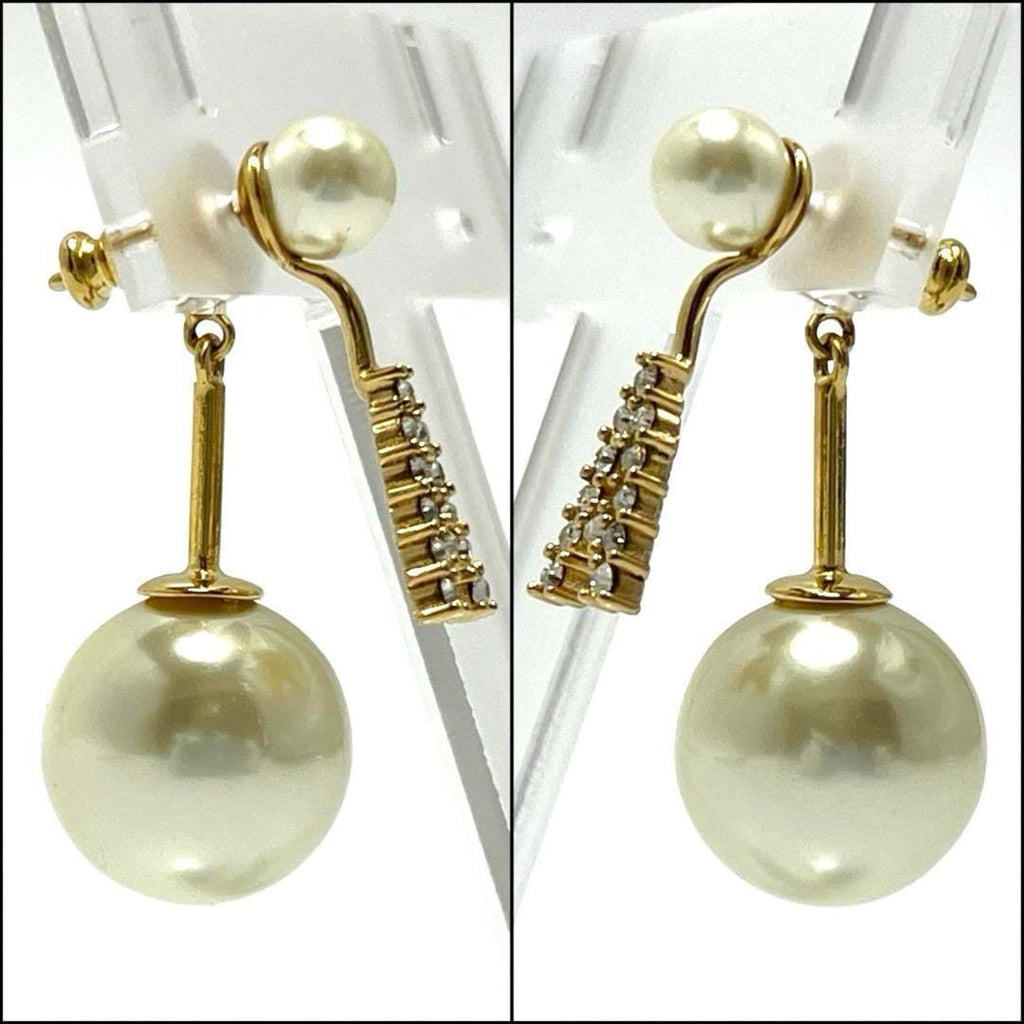 Ring Metal and Artificial Pearl and Rhinestone