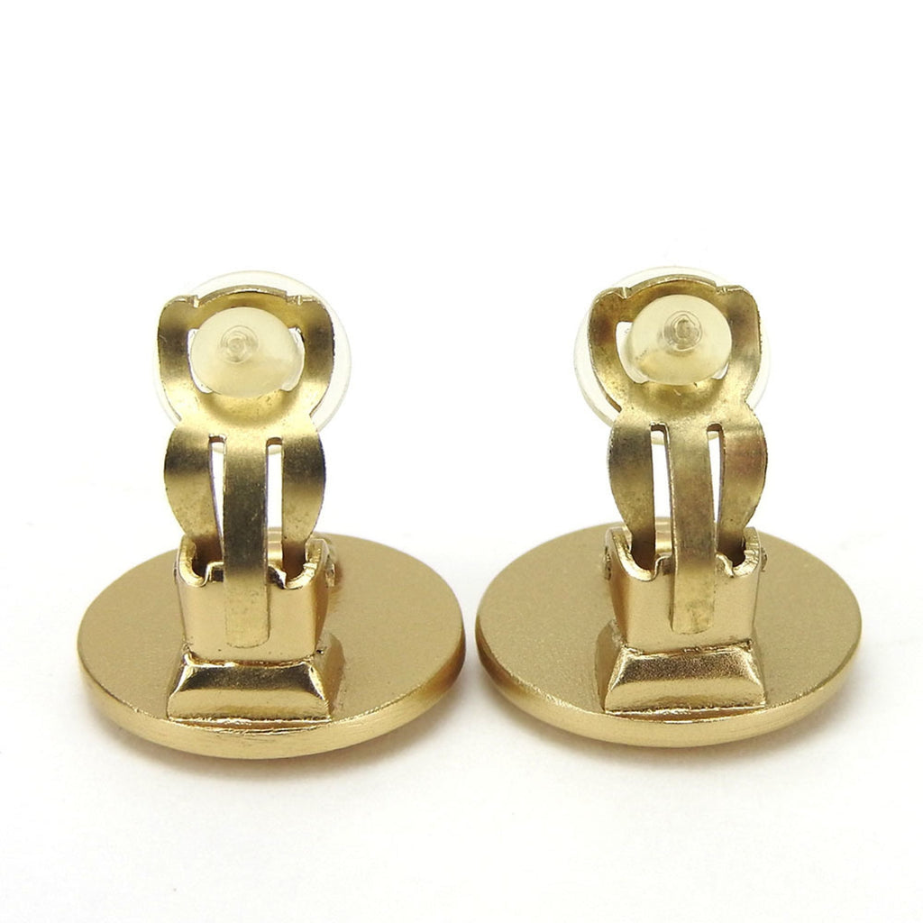 CC Logo Clip-On Earrings Metal Gold-Tone Metal