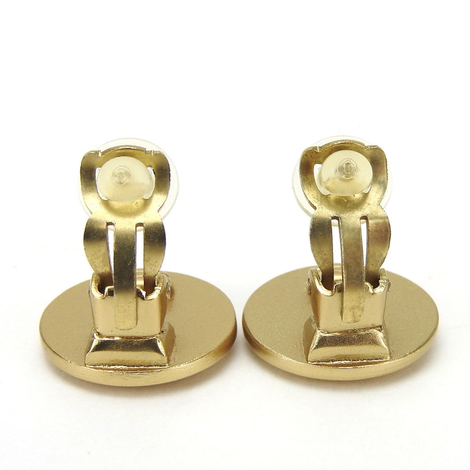 CC Logo Clip-On Earrings Metal Gold-Tone Metal