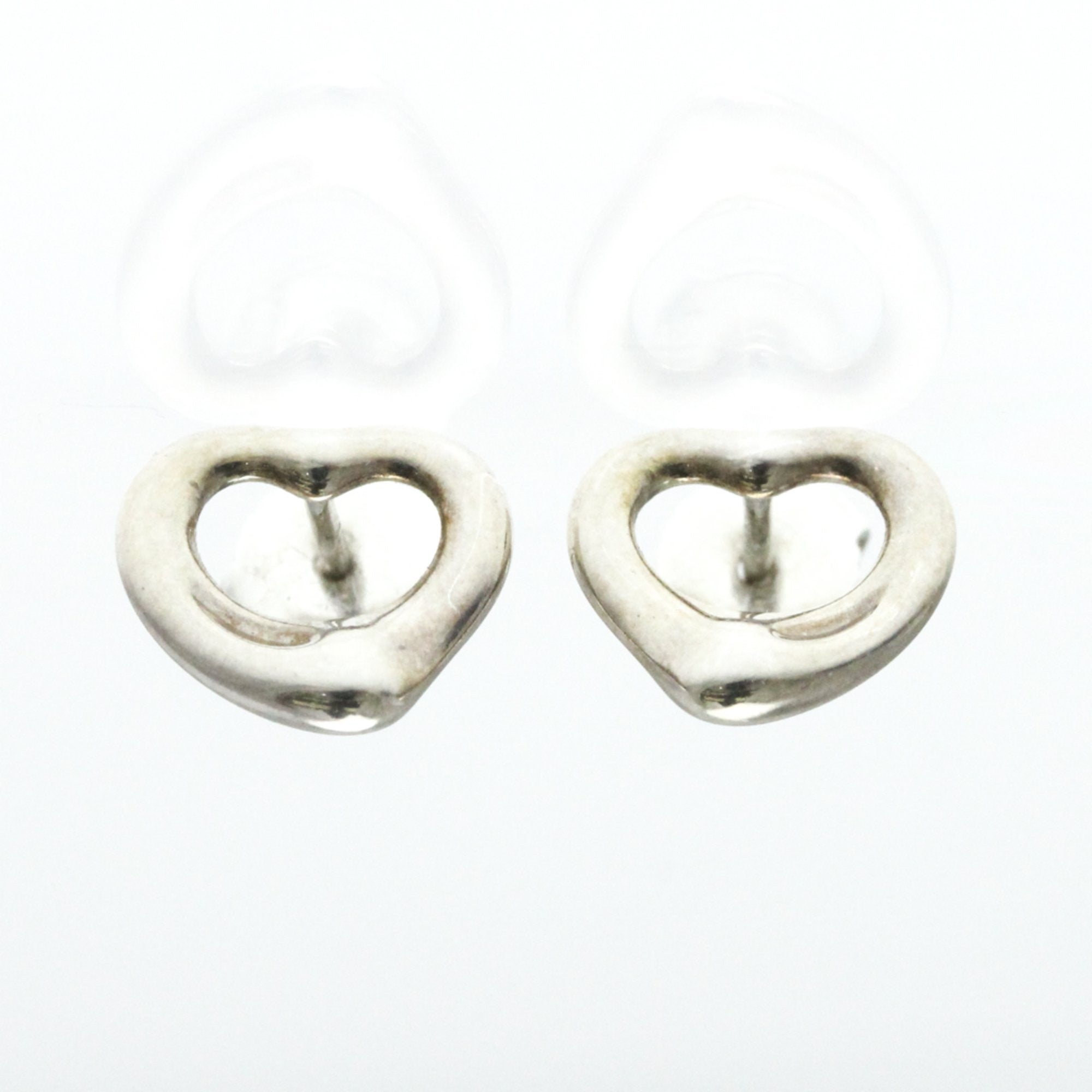 Open Heart Earrings Sterling Silver 11mm Sterling Silver