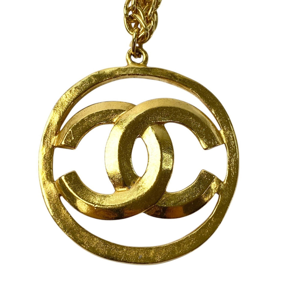 CC Logo Pendant Necklace Metal