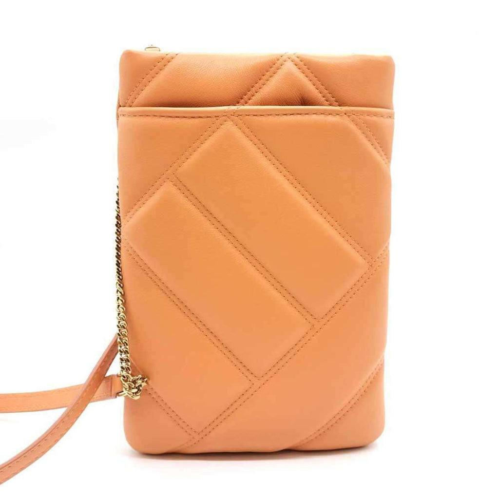 Serpenti Cabochon Phone Holder on Chain Diagonal Quilted Leather