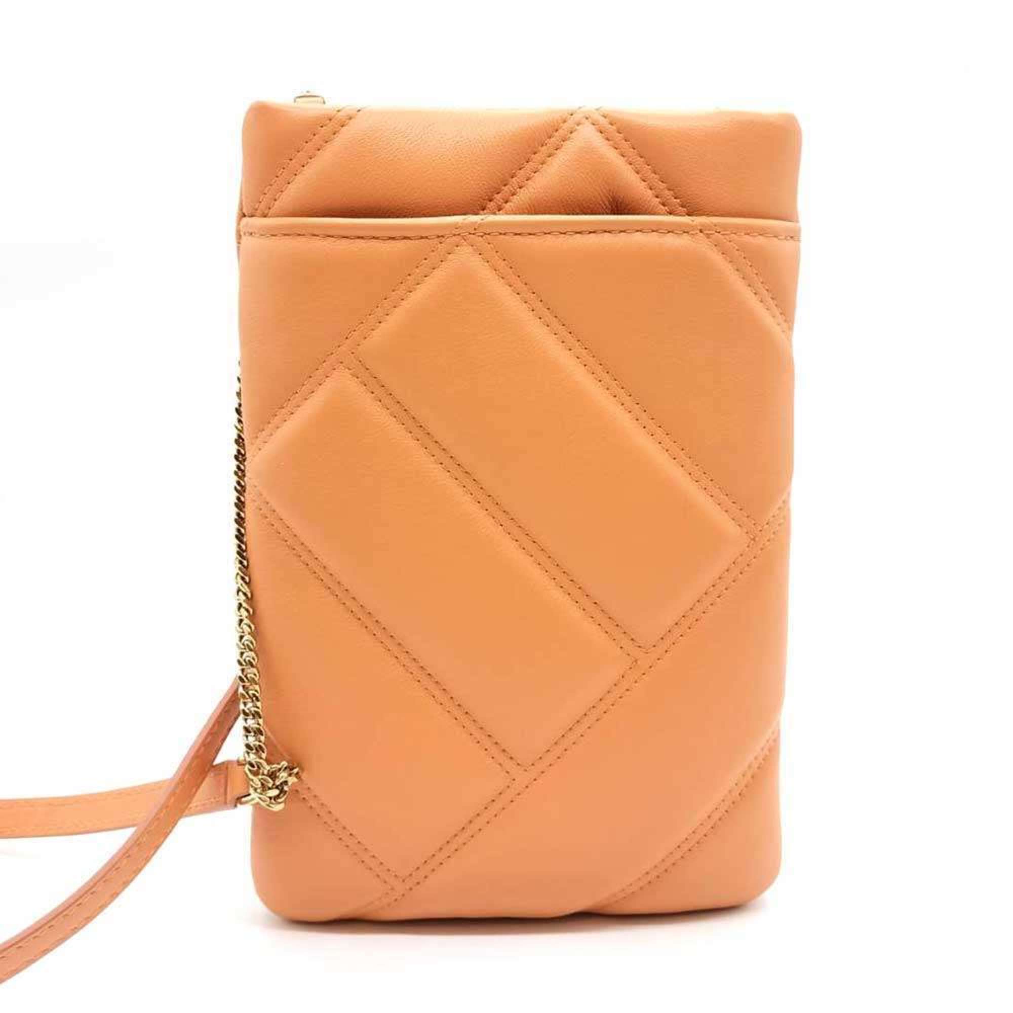 Serpenti Cabochon Phone Holder on Chain Diagonal Quilted Leather