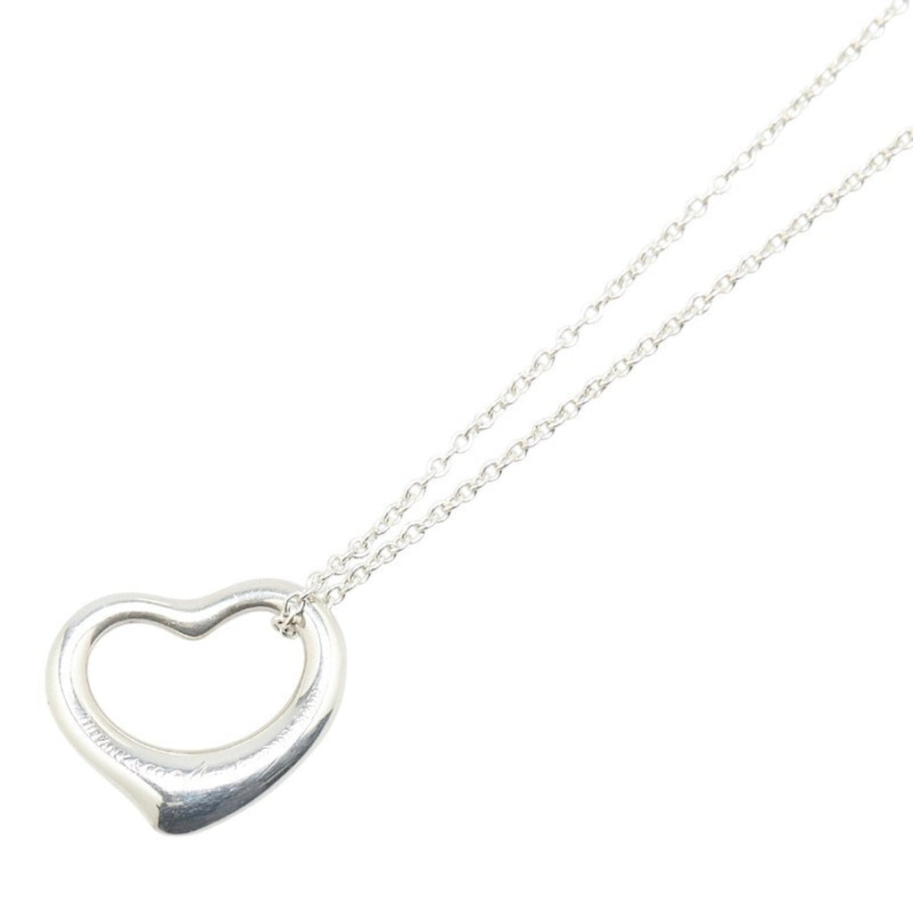 Open Heart Pendant Necklace Sterling Silver