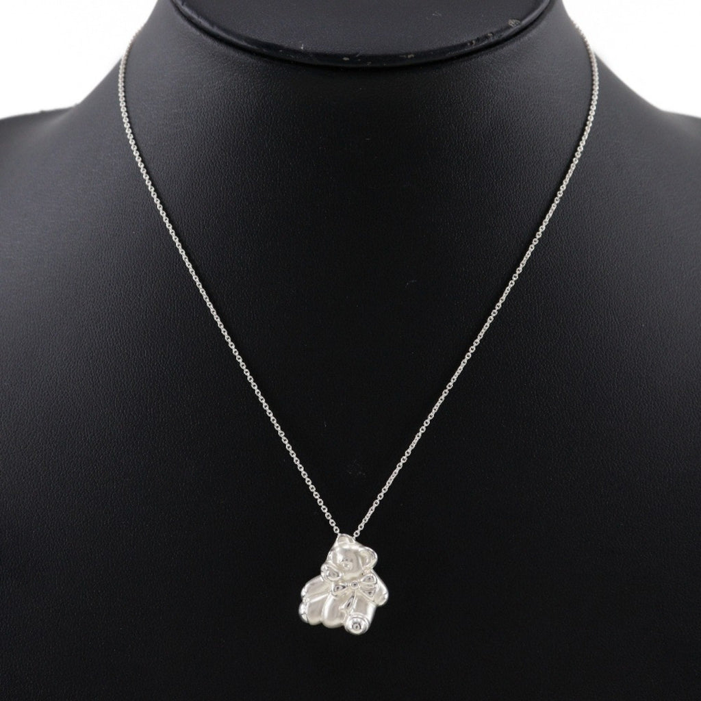 Bear Pendant Necklace Sterling Silver
