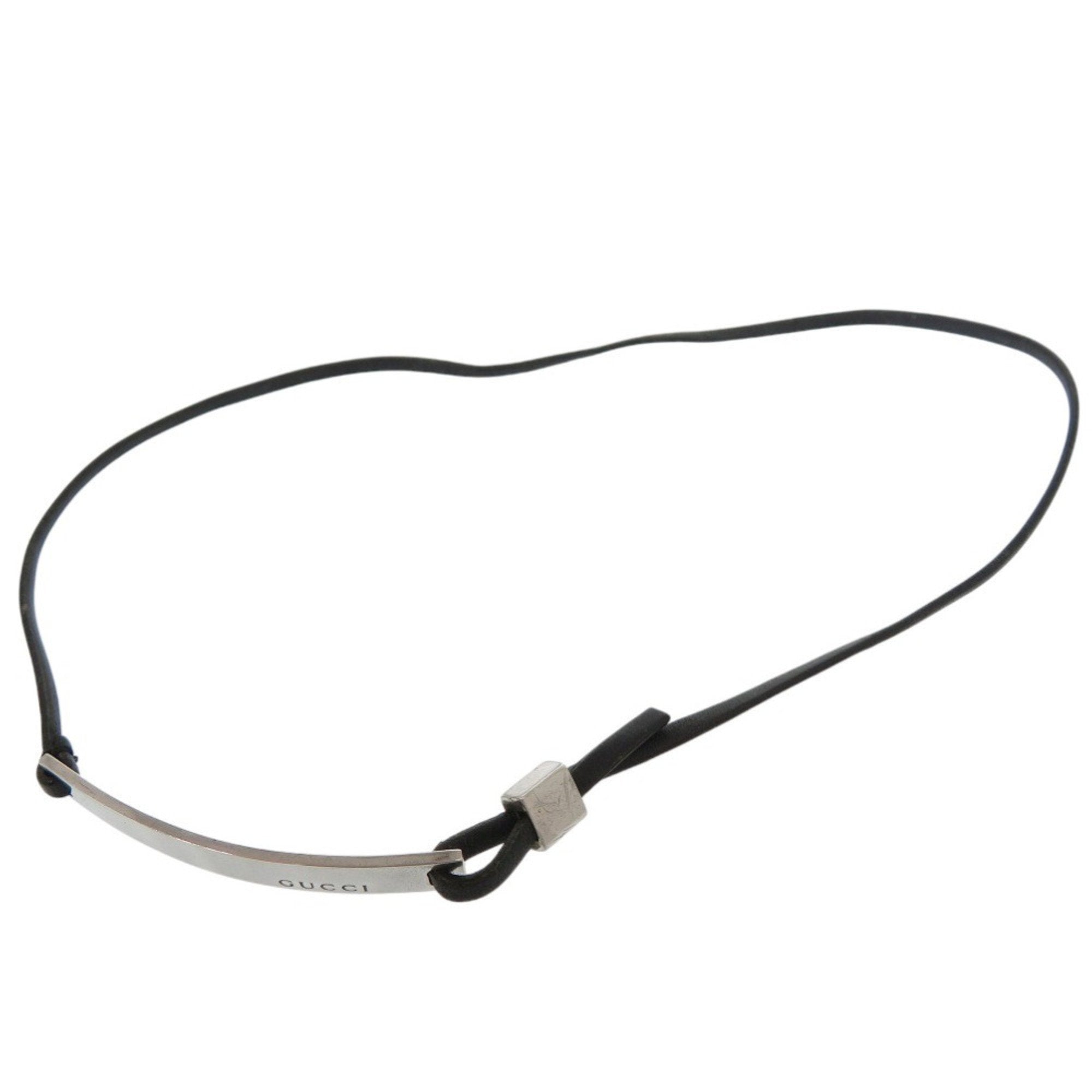 Necklace Leather and Sterling Silver