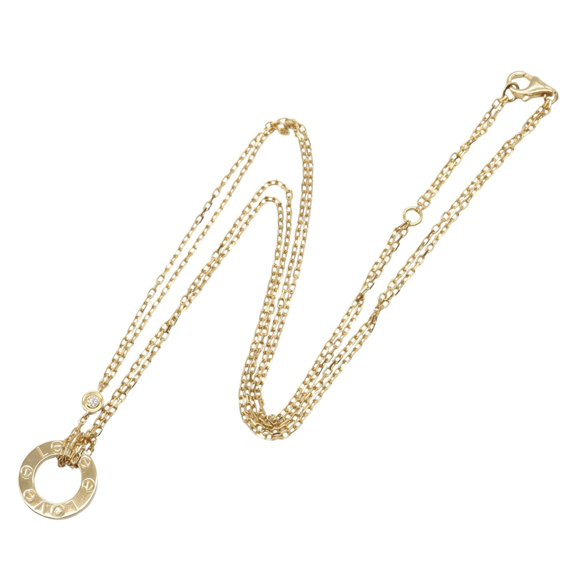 Love Pendant Necklace 18K Yellow Gold with Diamonds