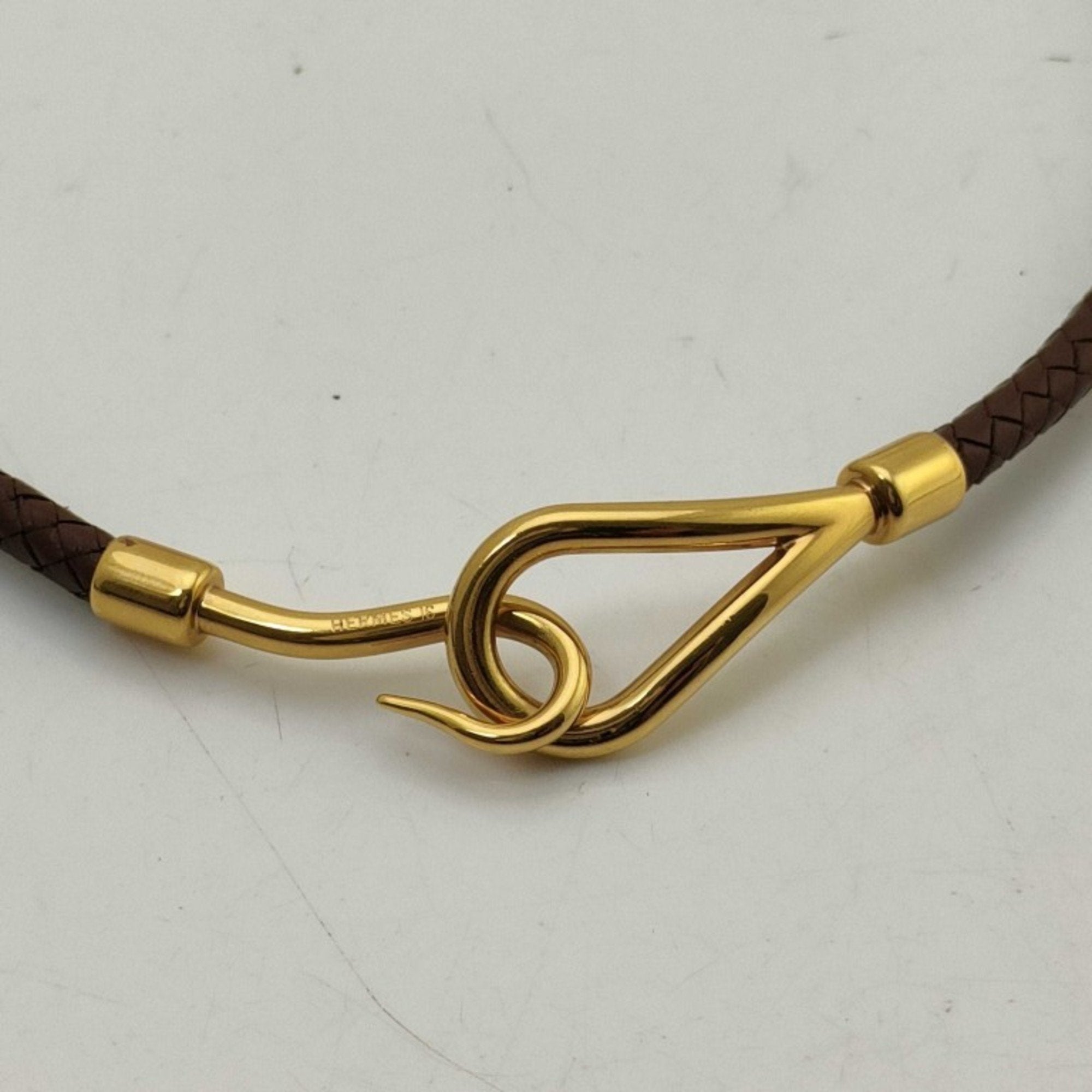 Leather Pendant Necklace Brown