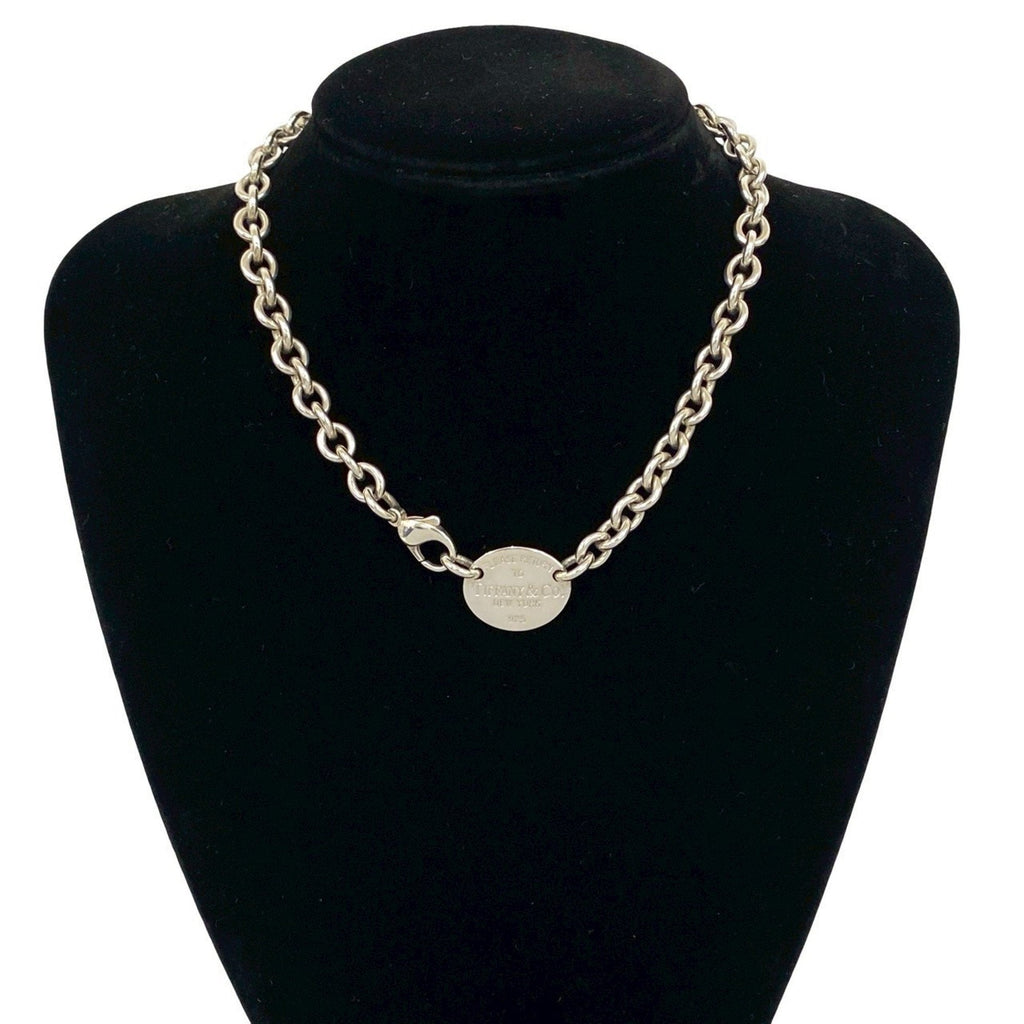 Return To Oval Pendant Necklace Sterling Silver