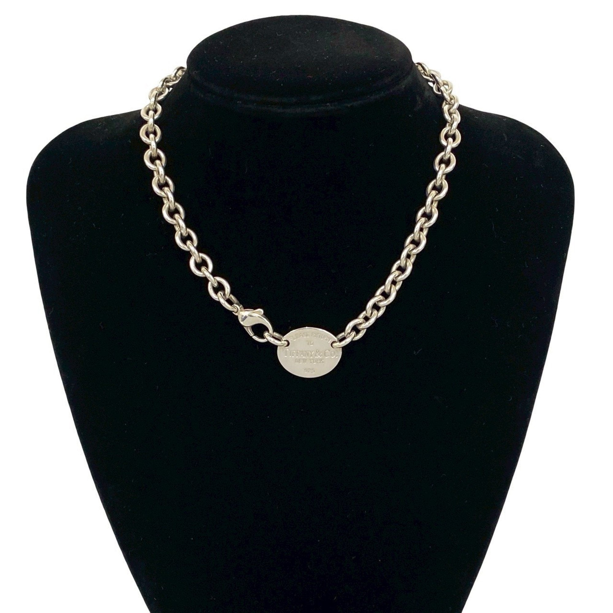 Return To Oval Pendant Necklace Sterling Silver