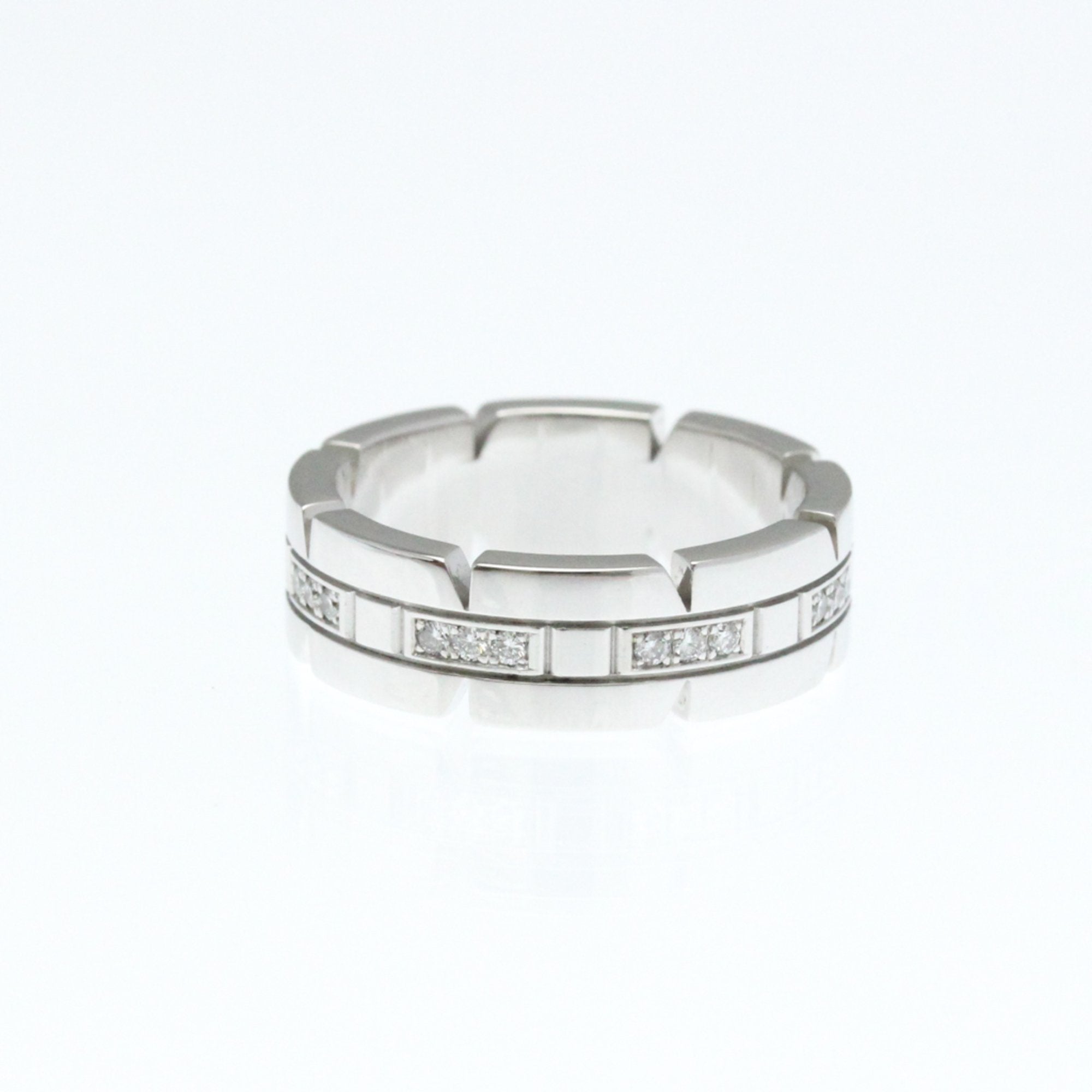 Band Ring 18K White Gold with Diamond