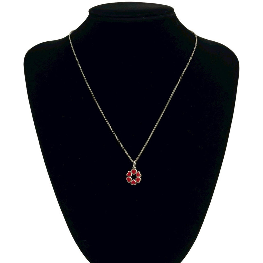 Crown Of Hearts Pendant Necklace Sterling Silver