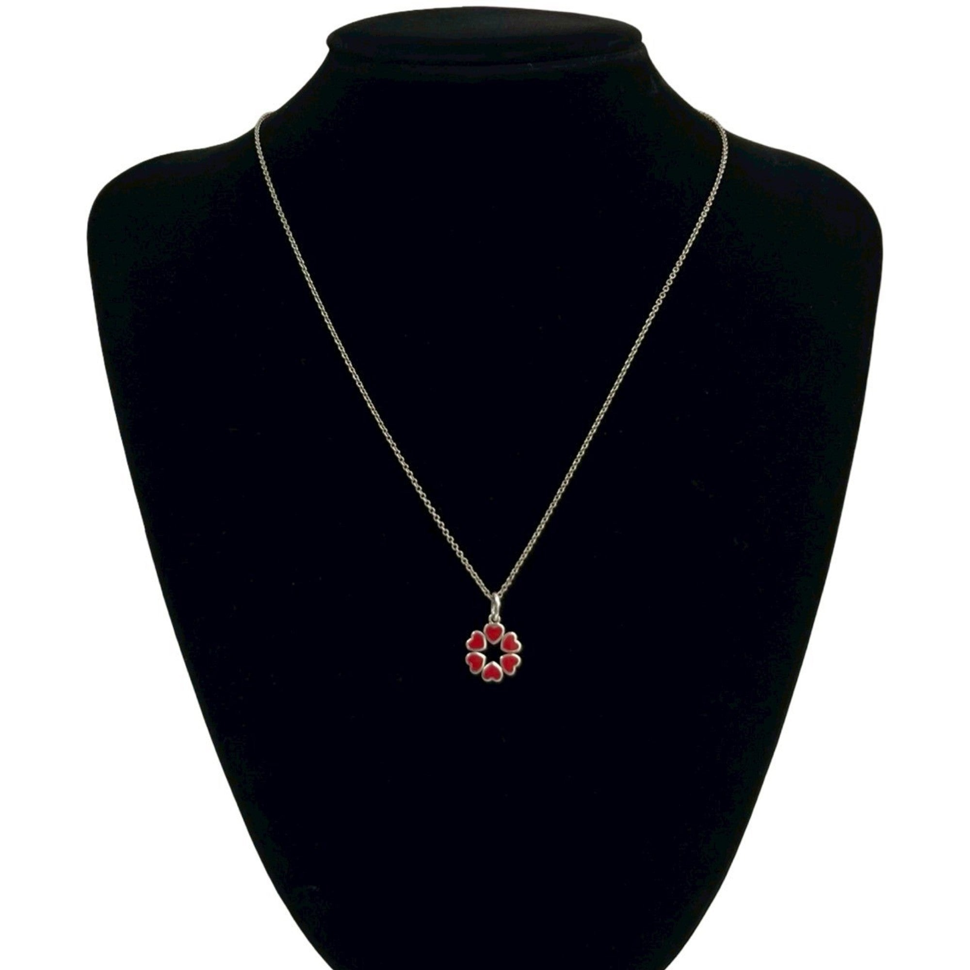 Crown Of Hearts Pendant Necklace Sterling Silver