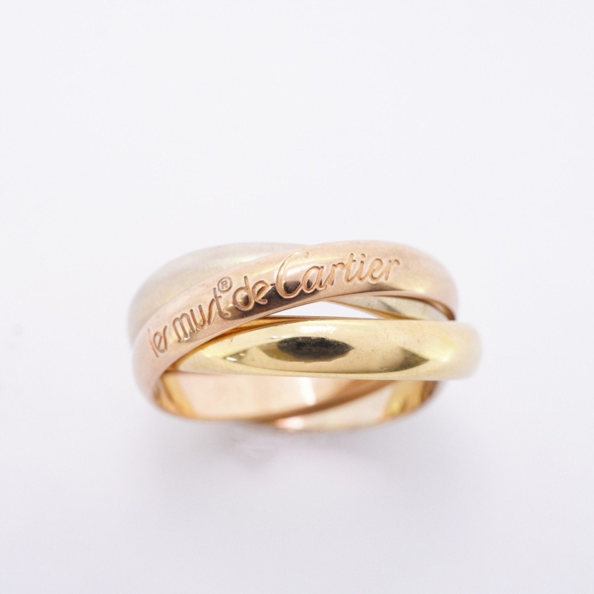 Vendome Louis Cartier Band Ring 18K Tricolor Gold