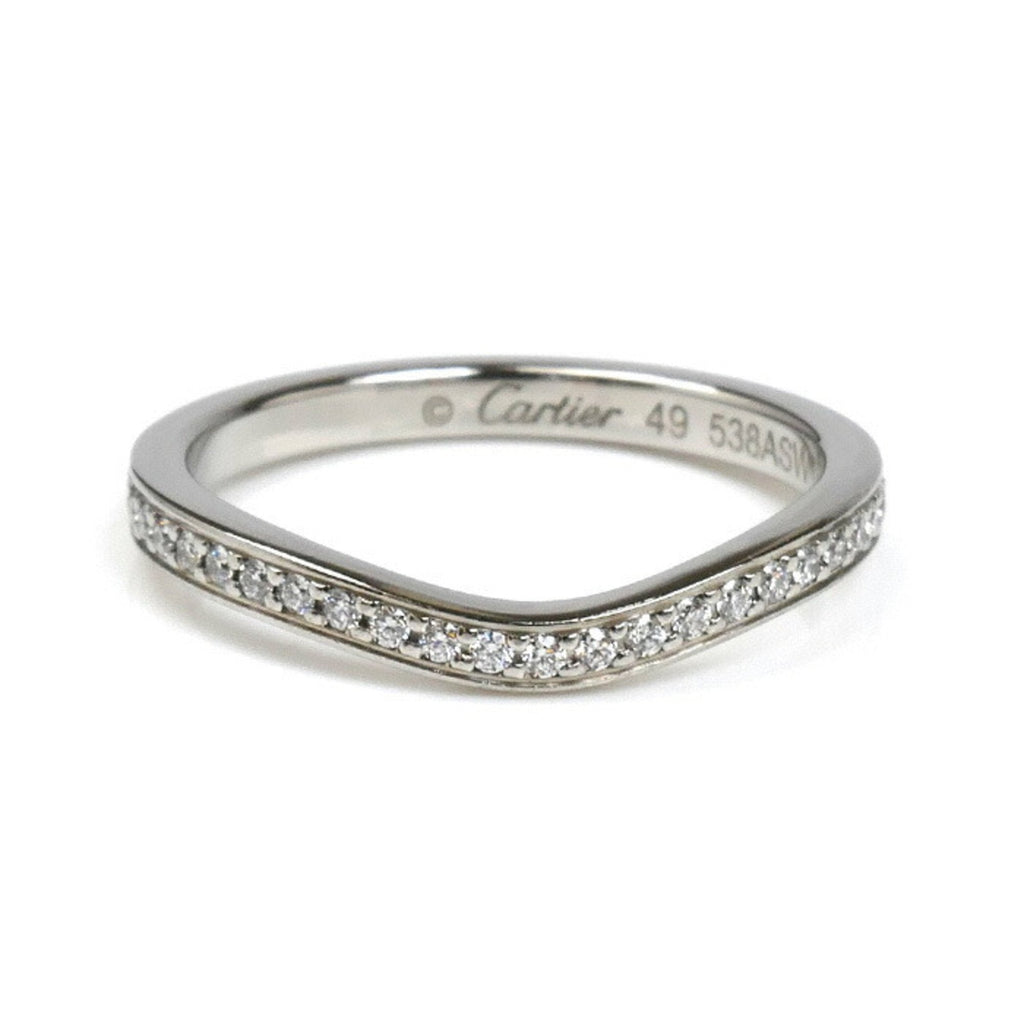 Ballerina Curve Half Eternity Ring Platinum with Diamond