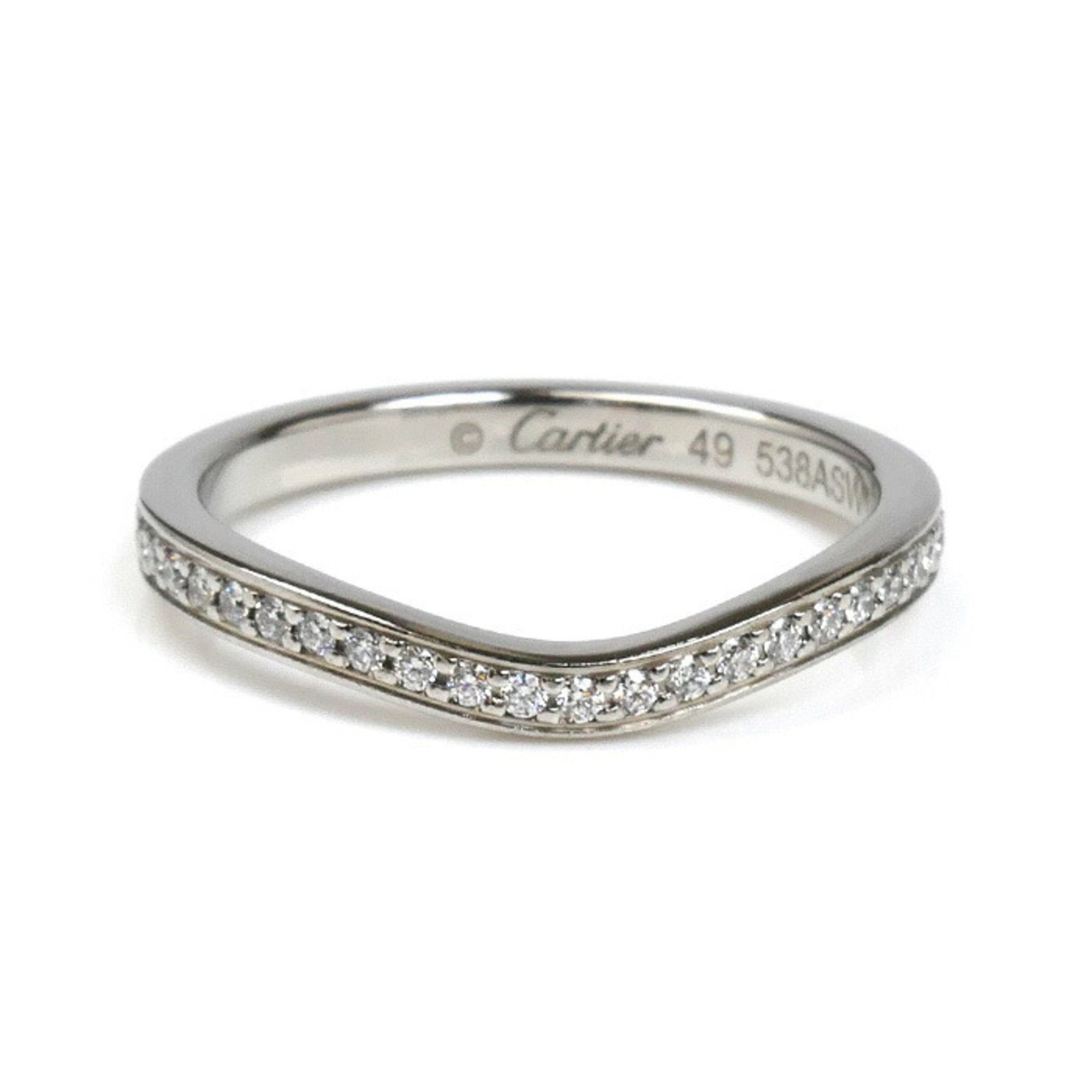 Ballerina Curve Half Eternity Ring Platinum with Diamond