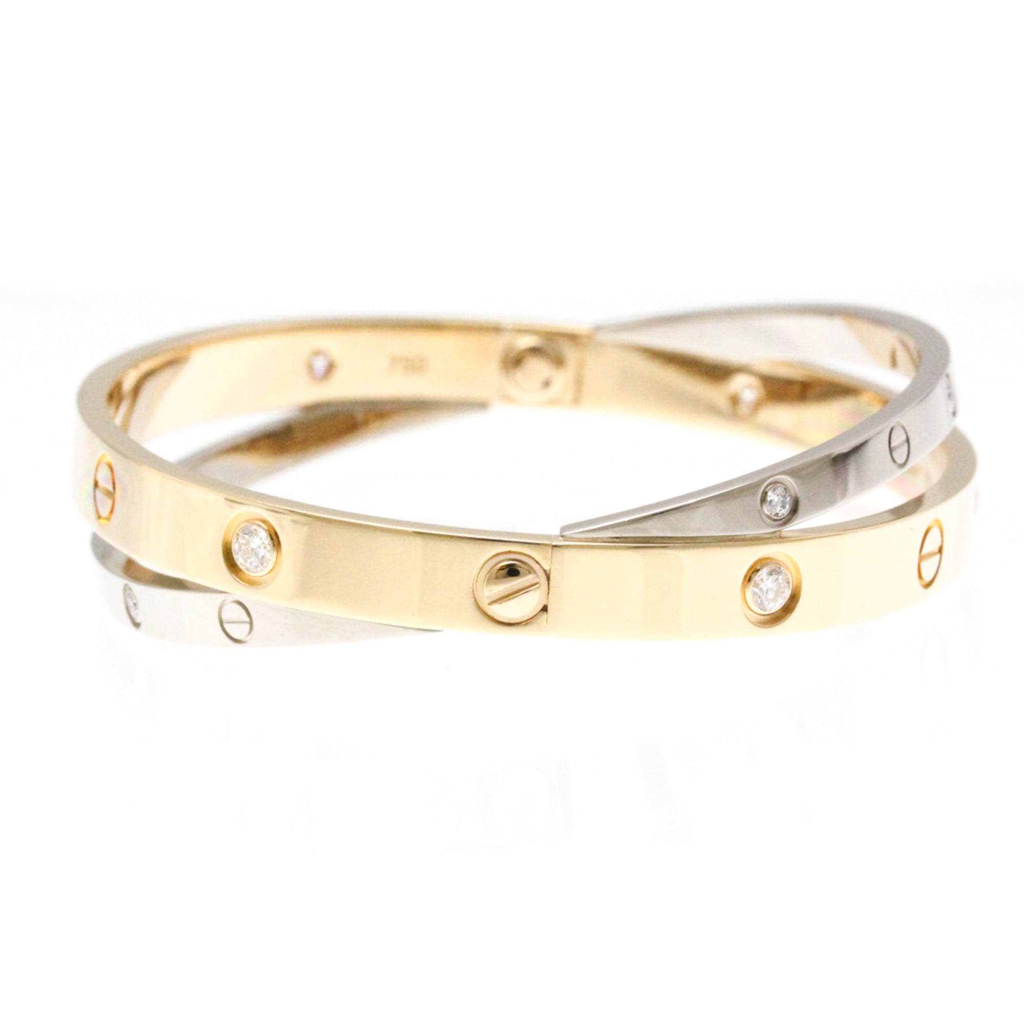 Bracelet 18K Rose Gold and 18K White Gold with Diamond