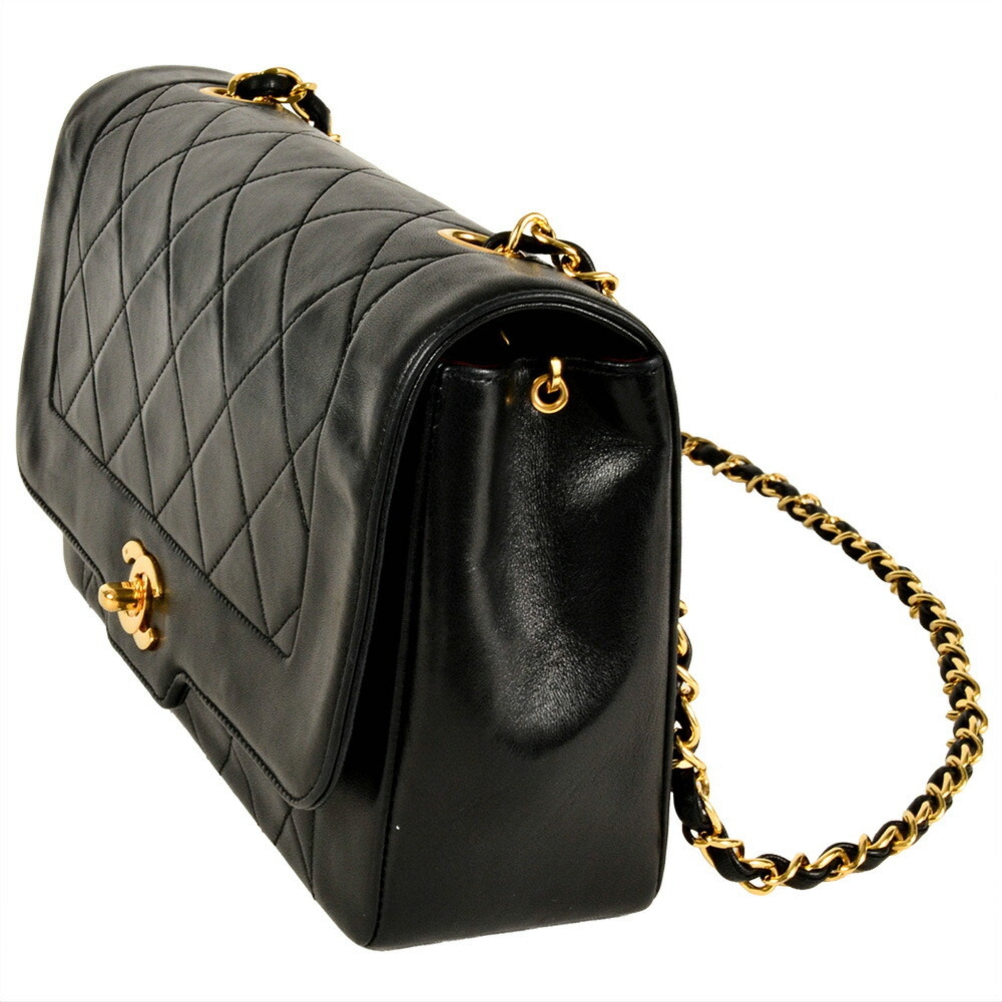 Vintage CC Chain Flap Bag Quilted Lambskin Small