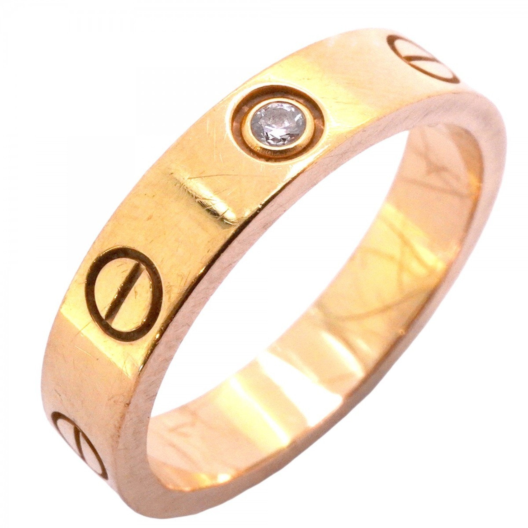 Love Ring 18K Rose Gold Mini with Diamond
