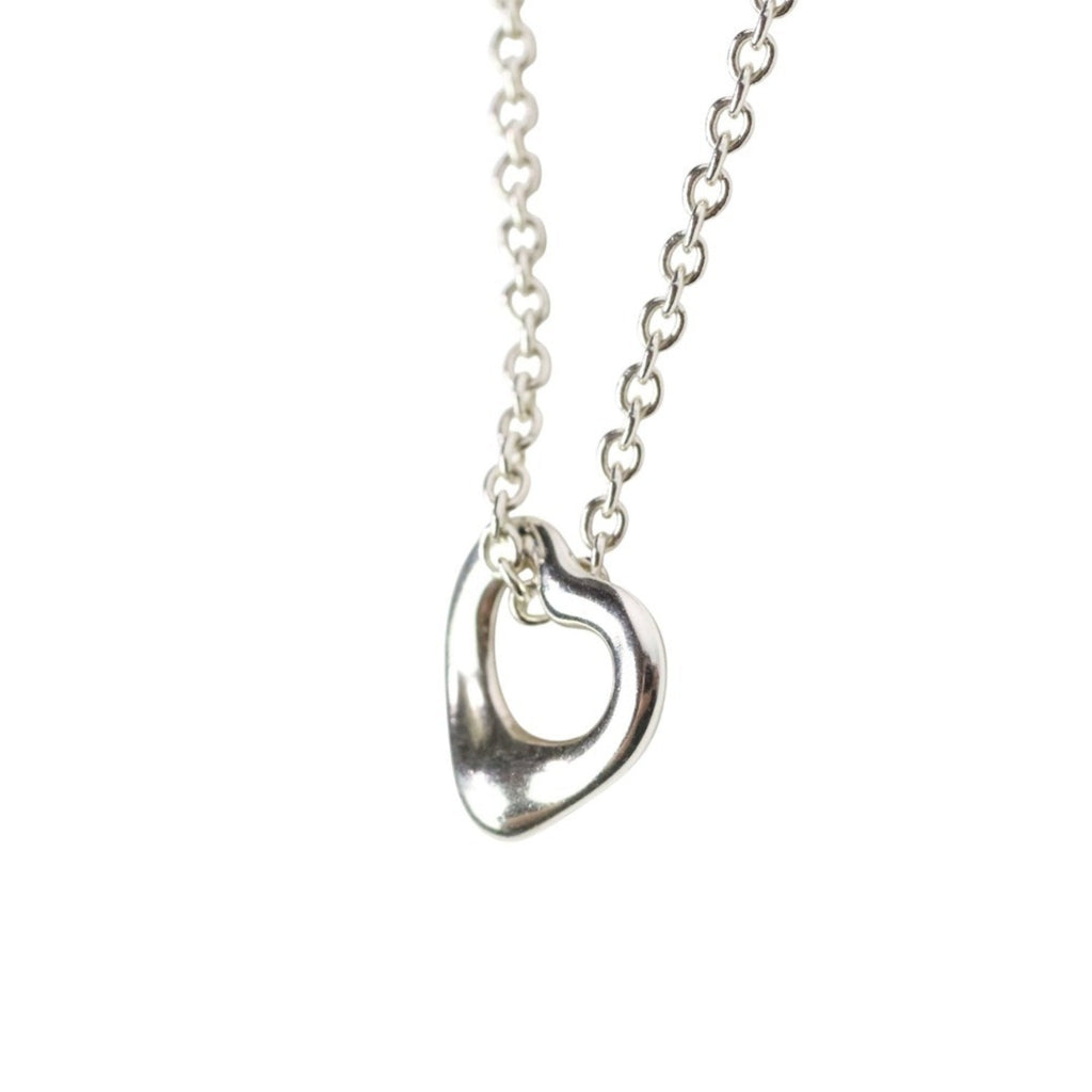 Open Heart Pendant Necklace Sterling Silver 10mm