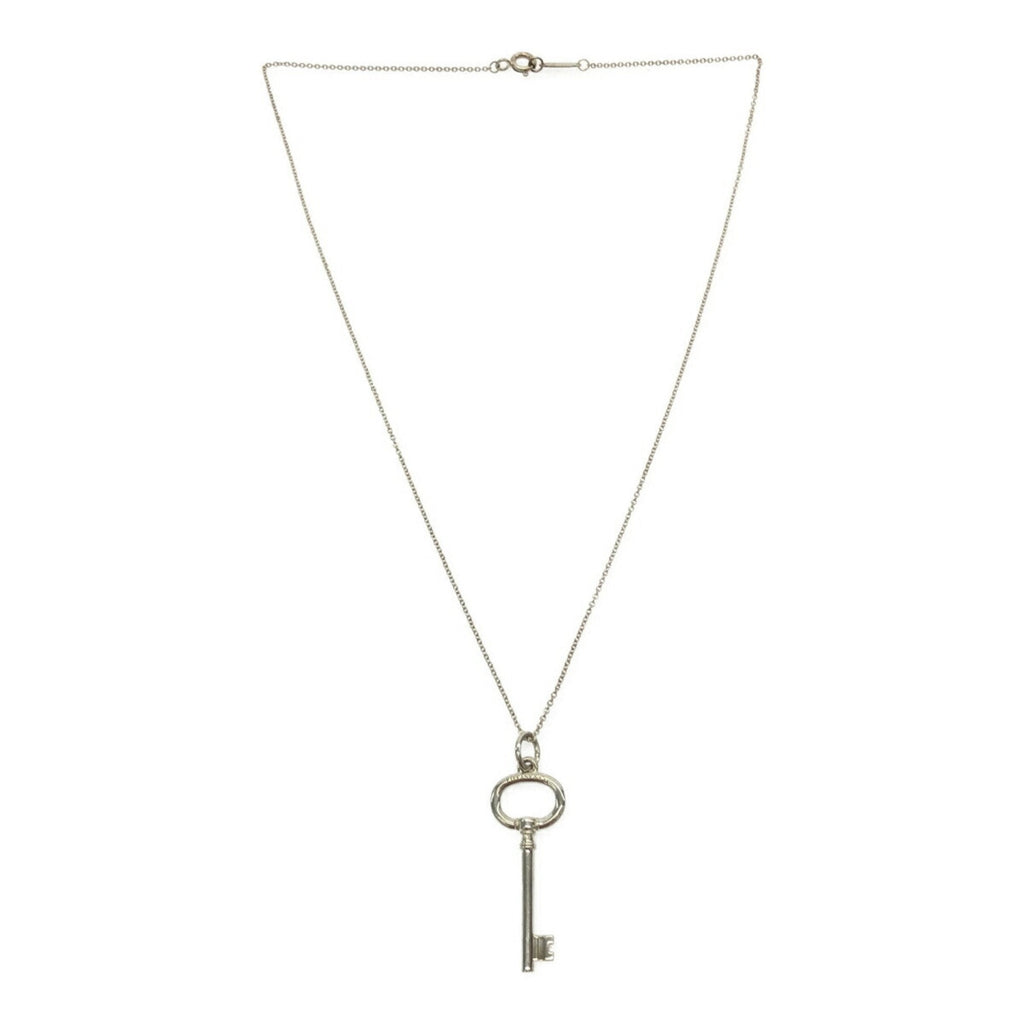 Oval Key Pendant Necklace Sterling Silver