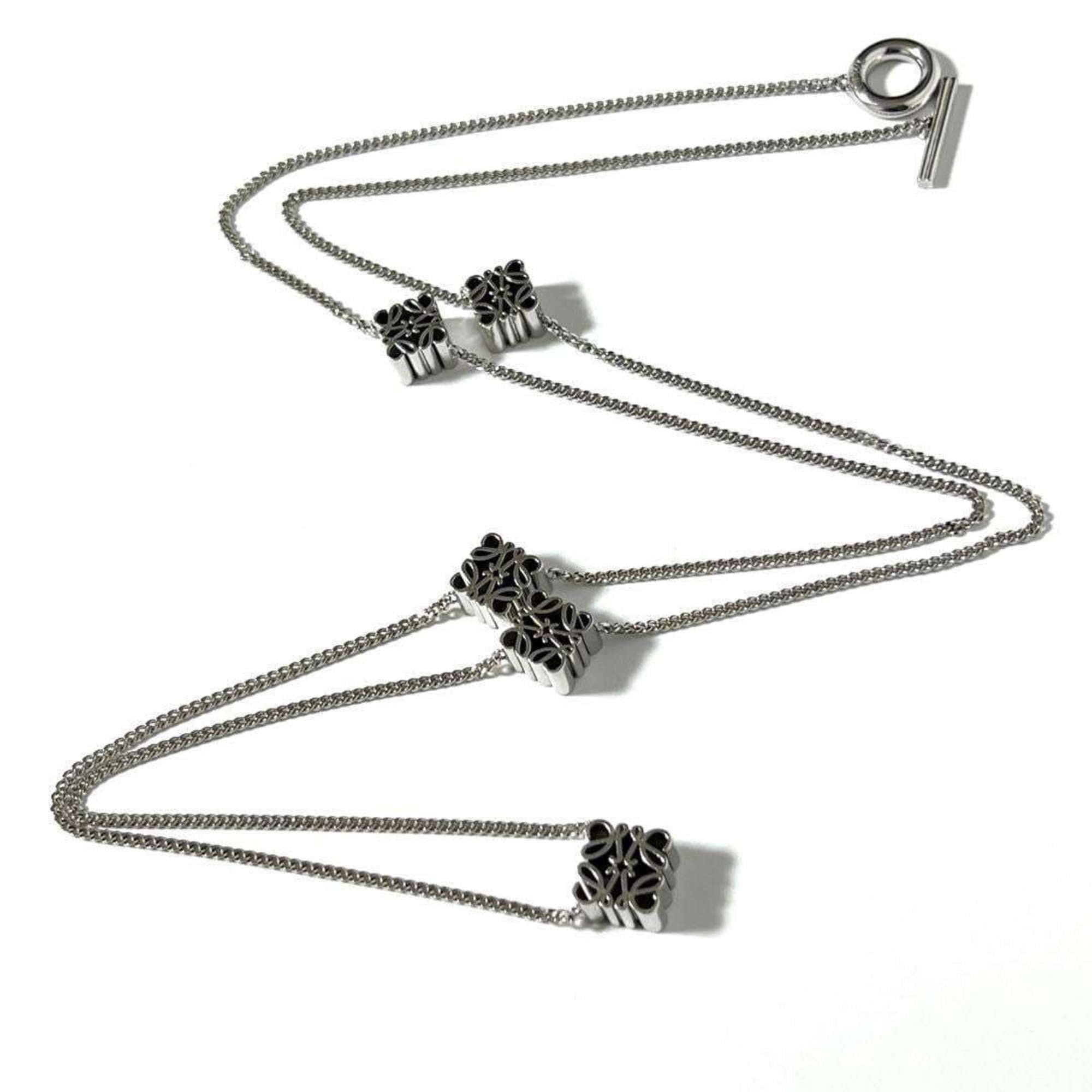 Anagram Sautoir Pendant Necklace Sterling Silver