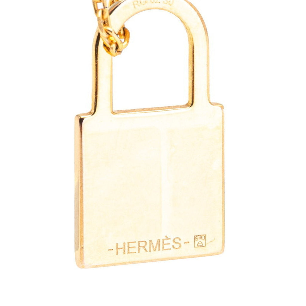 Kelly Pendant Necklace Swift Leather and Pink Gold