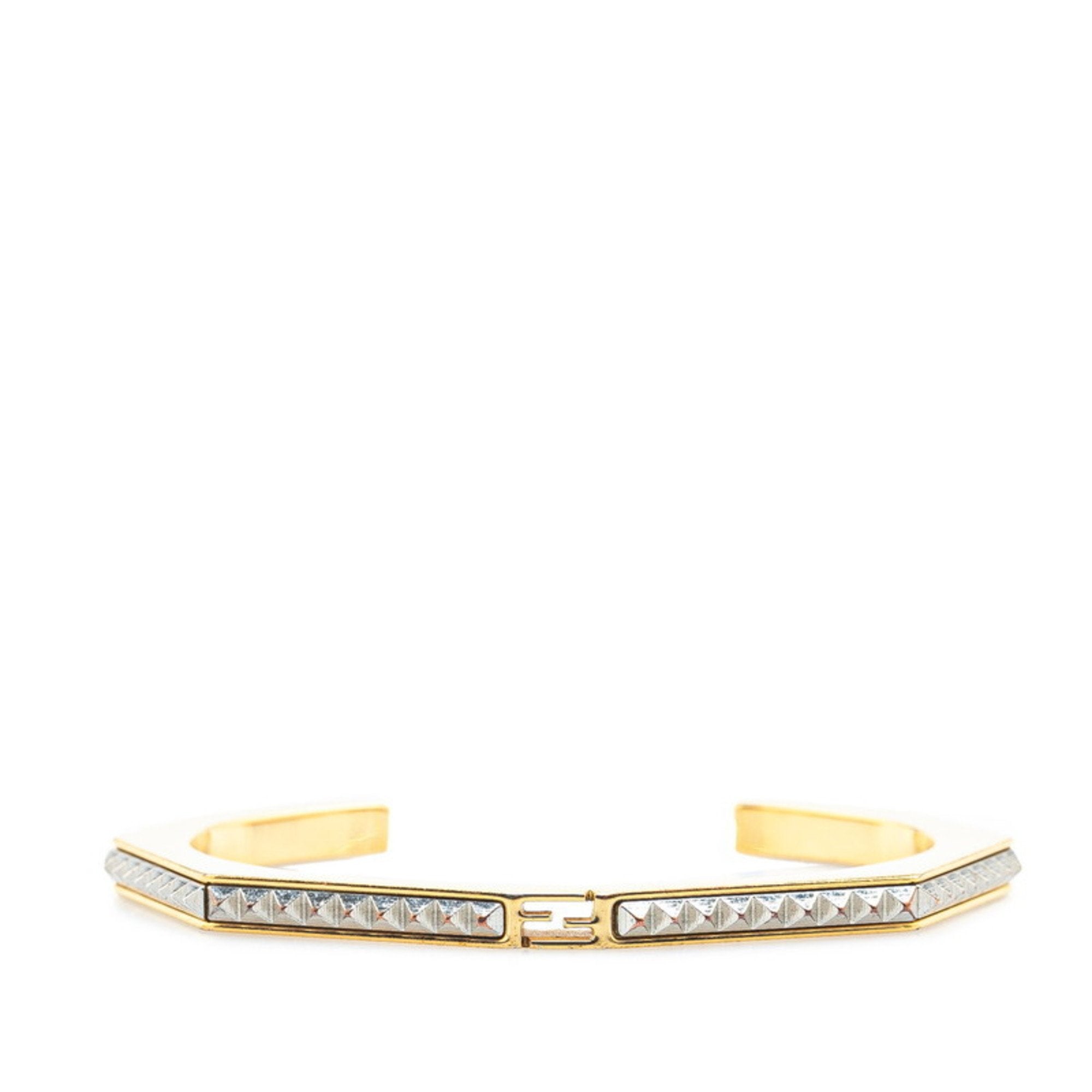 Bangle Gold and Silver Metal Bracelet