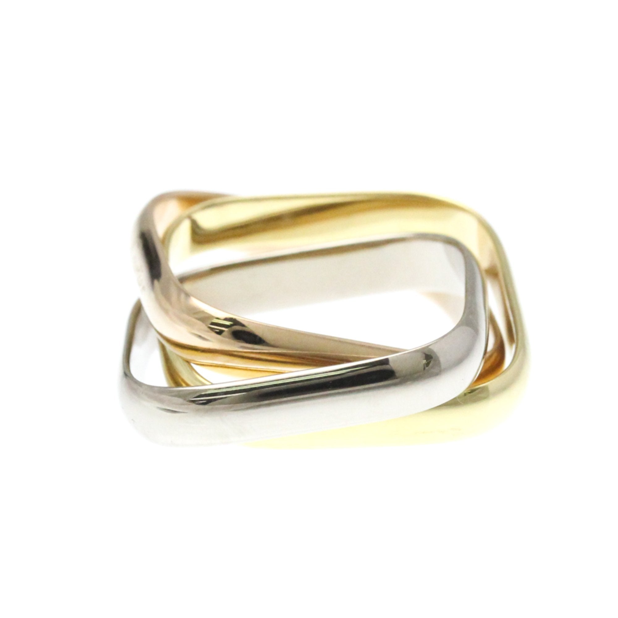 Vendome Louis Cartier Band Ring 18K Tricolor Gold