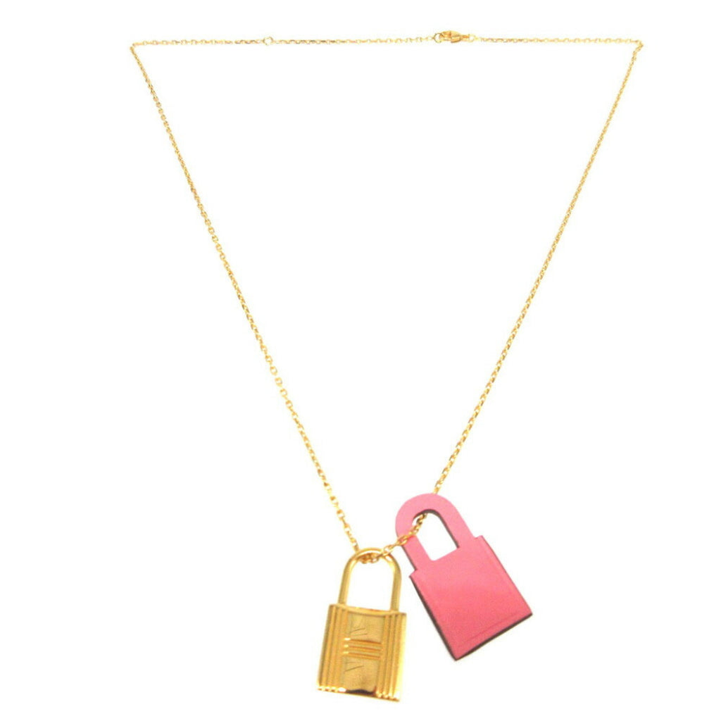 Pendant Necklace Swift Leather Gold