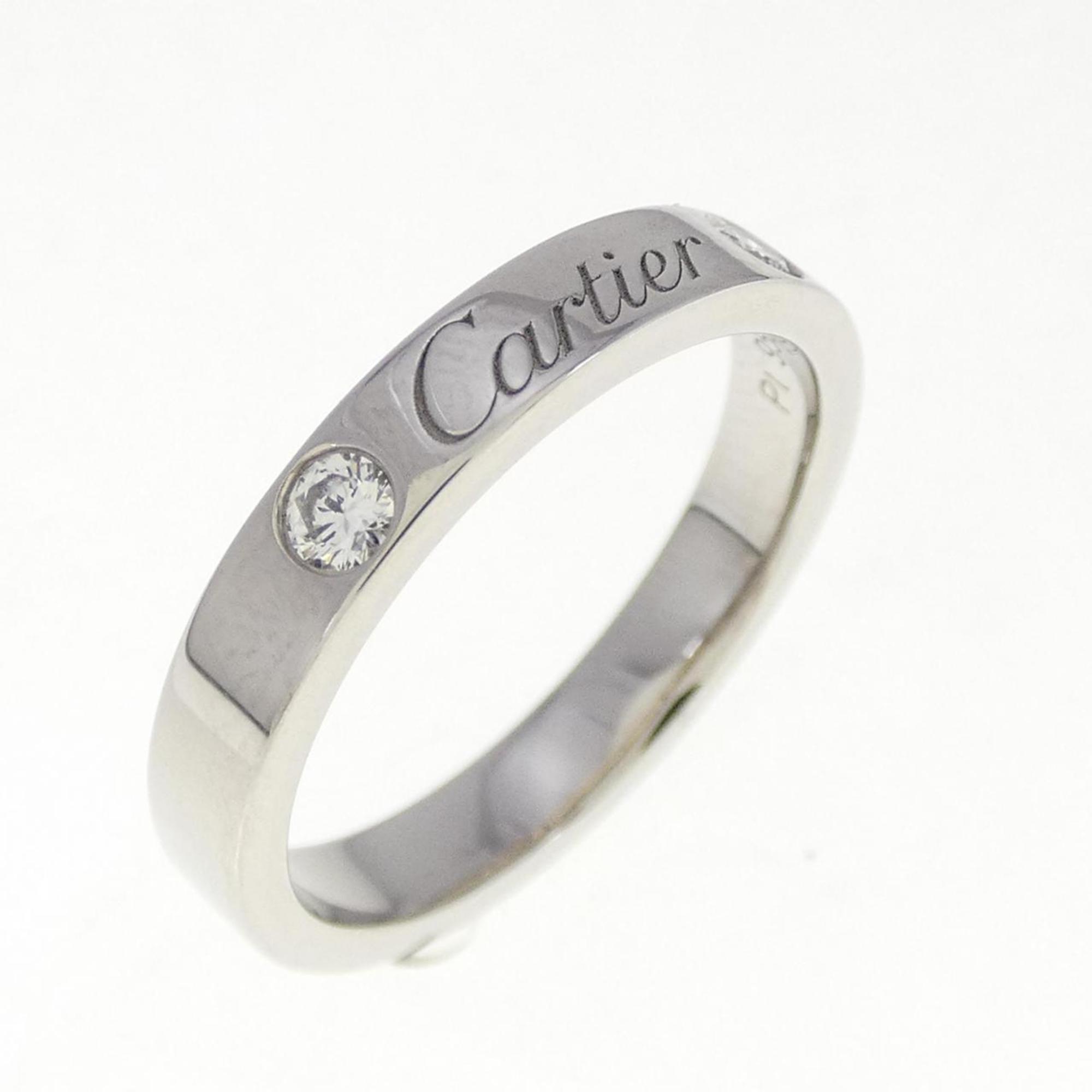 Band Ring Platinum with Diamond