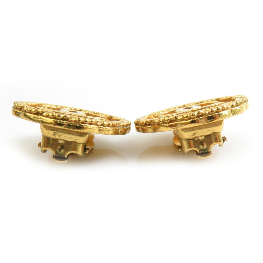 CC Logo Clip-On Earrings Gold-Tone Metal Gold-Tone Metal