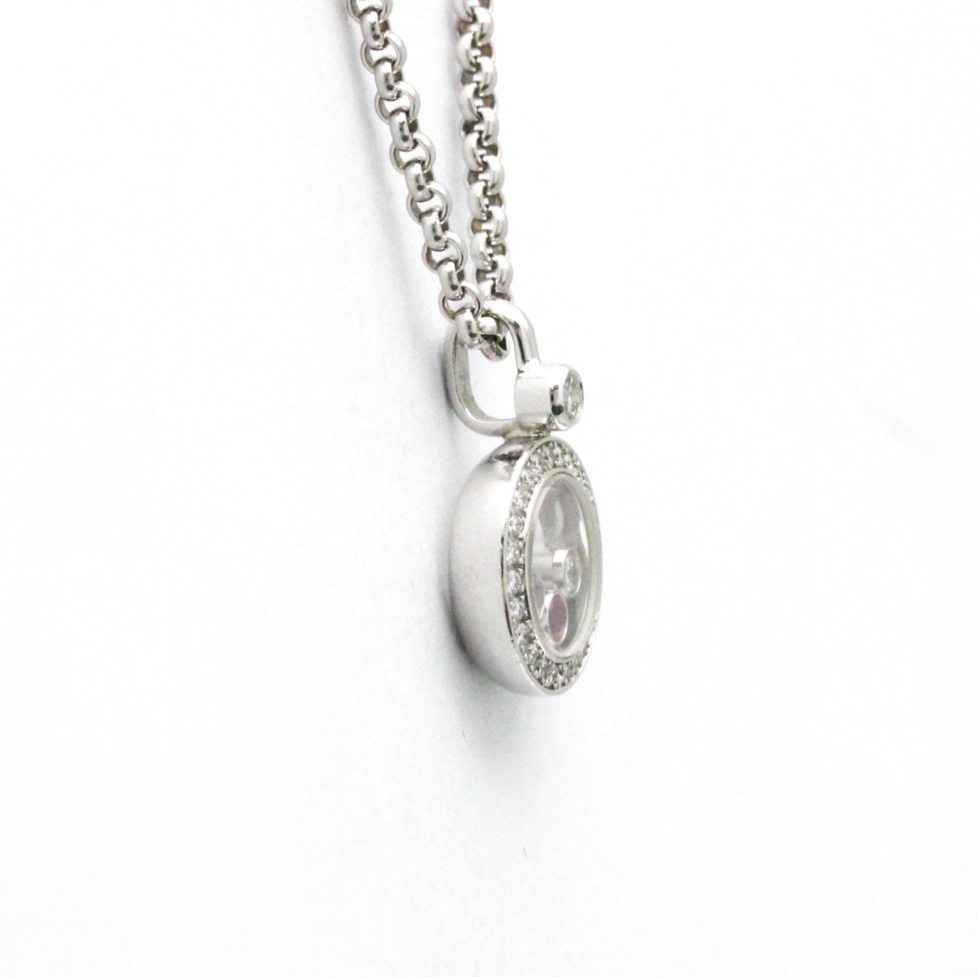 Happy Diamonds Pendant Necklace 18K White Gold With Diamond Ruby and Sapphire