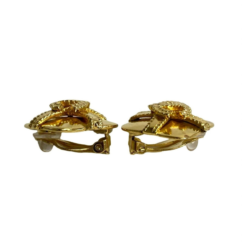 CC Logo Earrings Metal Gold-Tone Metal