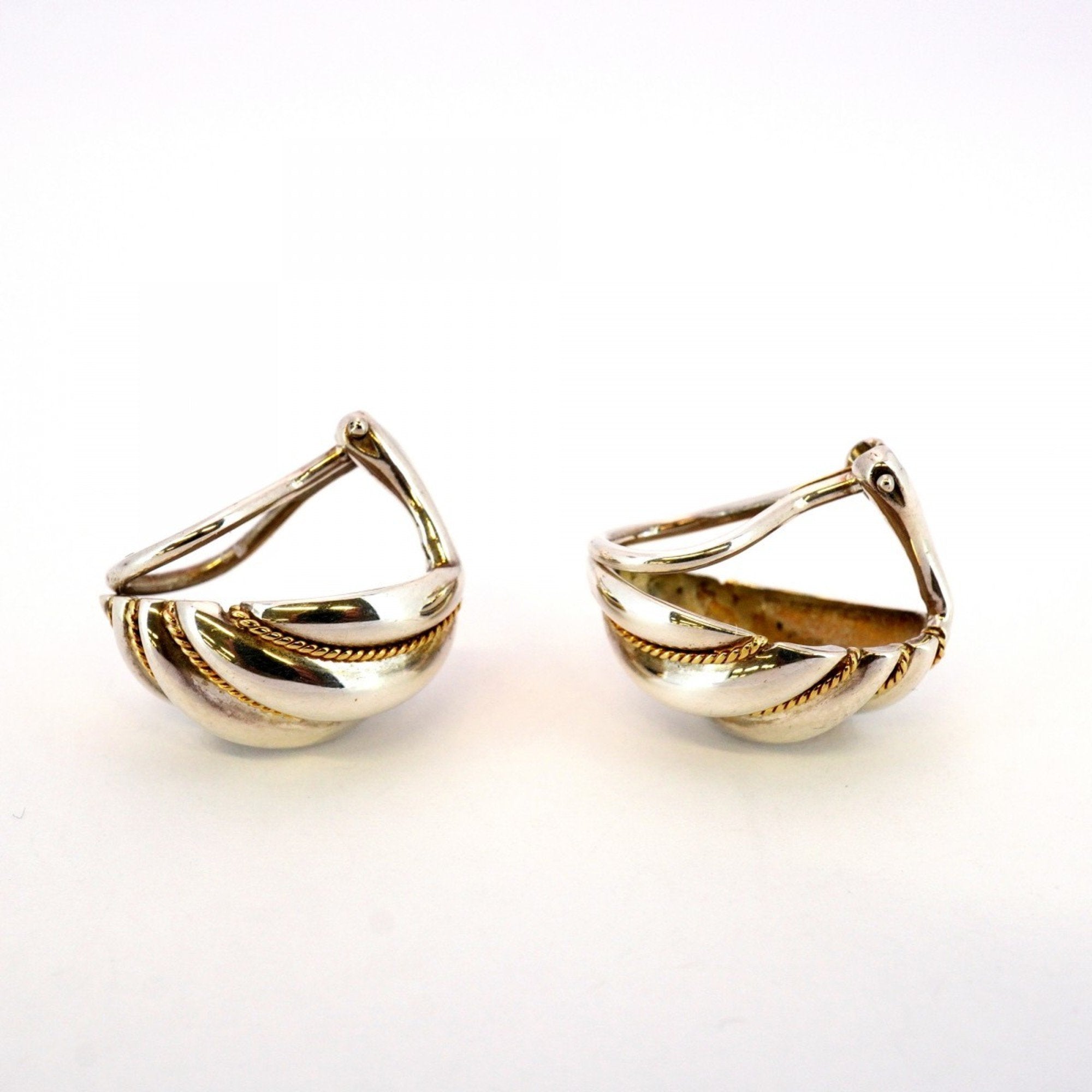 Earrings Sterling Silver and 18K Yellow Gold