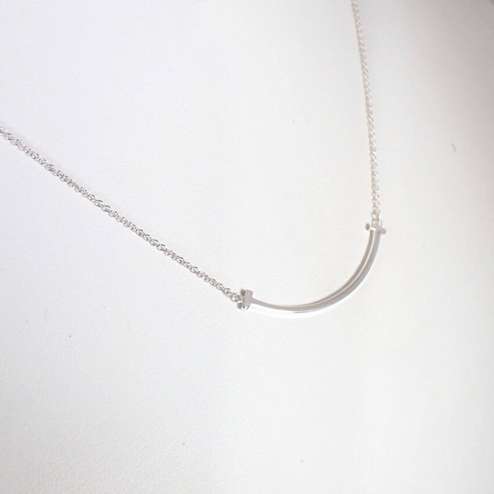 T Smile Pendant Necklace Sterling Silver